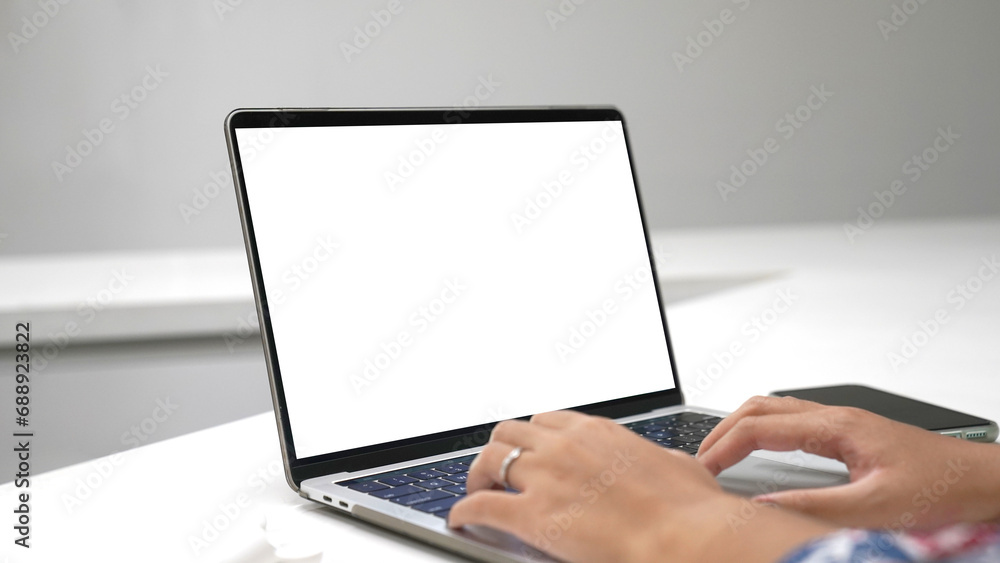 for Mockup Girl hand typing on a laptop for Mockup Girl hand typing on a laptop