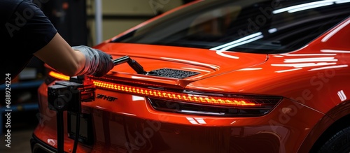 light Infrared lamp to dry car body parts after applying a layer of nano ceramic coating