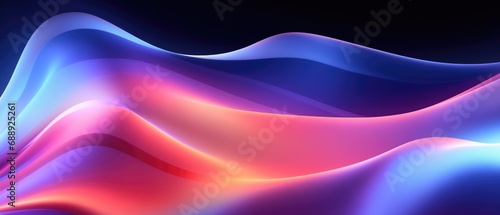 Gradient abstract waves, Waves in volume. Background in beautiful colors. Volumetric lighting and 3D style. Mixed colors. Graphic design. Background for website design, advertising and interior design