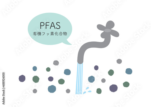 水道水からPFASが検出されたイメージ