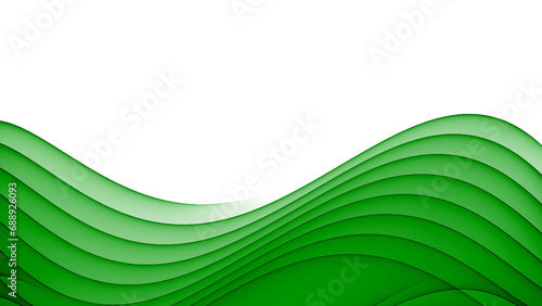 abstract green wave gradient transparent Png background