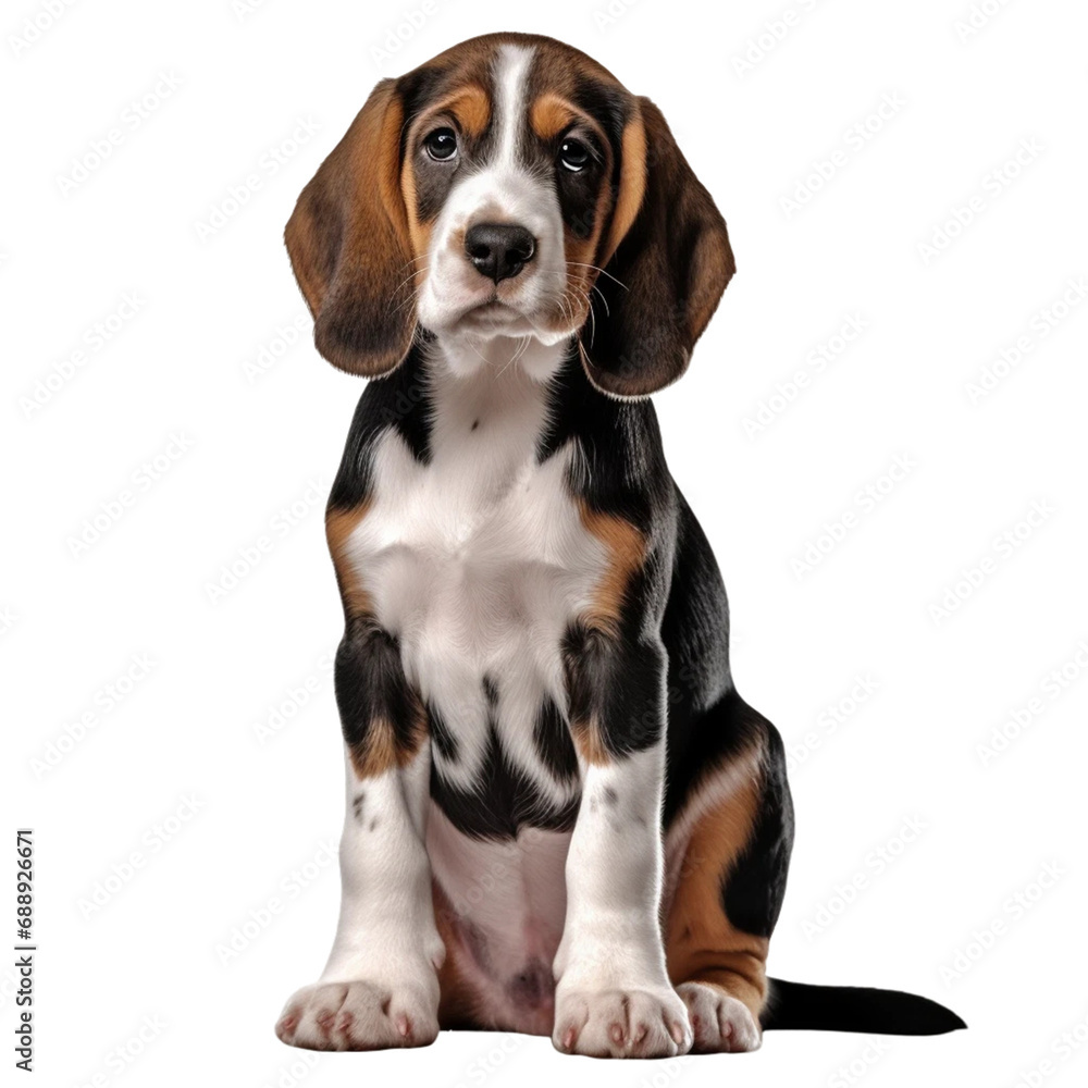 beagle puppy isolated on white background