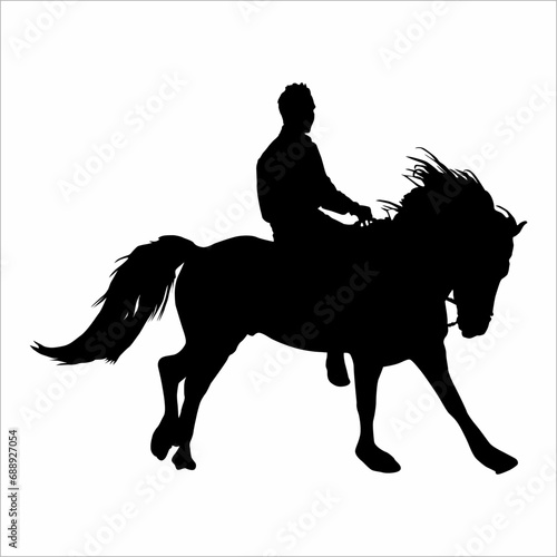 Horseman silhouette