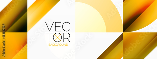 Minimalist background with square-tiled geometric circles, symphony of precise patterns. Interlocking shapes create tranquil yet captivating backdrop, blending modernity and structured elegance