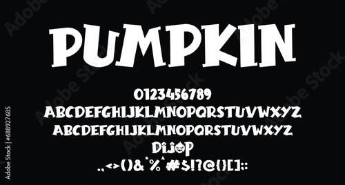 Pumpkin Horror Display Halloween font Best Alphabet Alphabet Brush Script Logotype Font lettering handwritten