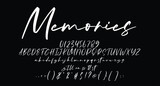 Memories Script Handwritten font Best Alphabet Alphabet Brush Script Logotype Font lettering handwritten
