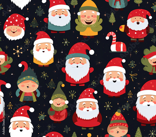 Christmas gift wrapping paper  generative ai