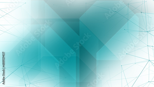 Stylish geometric composition interconnected octagons forming futuristic abstract concept with connected lines on white background