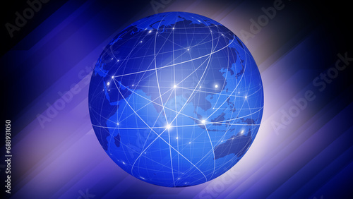 Technology news globe connect abstract background for international breaking news and worldwide news channel with modern infographic and digital media © Pablo Lagarto