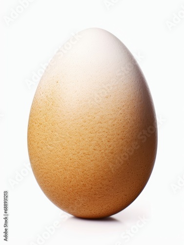 One chicken egg isolated on white background, Generative AI