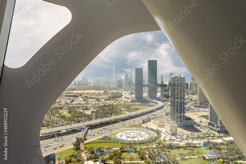 Wallpaper Mural View of the city from the observation deck of the famous Dubai Golden Frame of the Dubai city, United Arab Emirates Torontodigital.ca