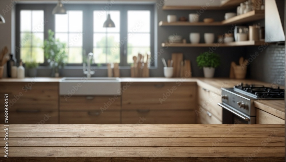 Warm and Inviting: Rustic Wooden Kitchen with Room for Copy. Generative AI Warm and Inviting: Rustic Wooden Kitchen with Room for Copy. Generative AI