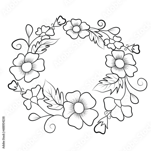 line art flower drawing, line art flower vector, line art flower design