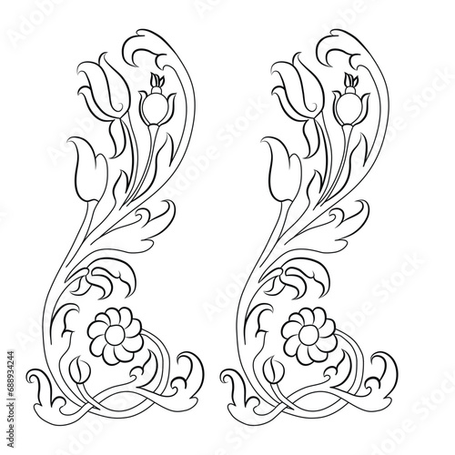 line art flower drawing, line art flower vector, line art flower design