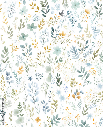 seamless floral pattern, pattern, floral, wallpaper, design, illustration, Ai generated 