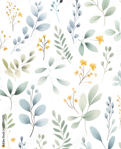 seamless pattern with flowers, seamless, wallpaper, design, illustration, Ai generated 