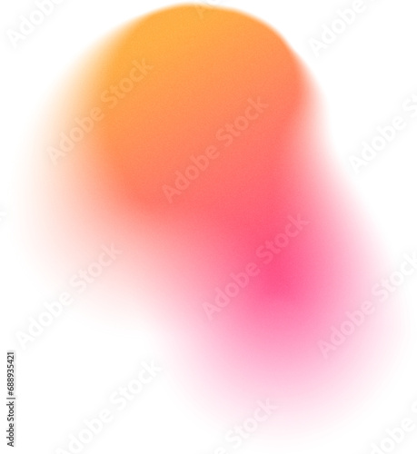 Orange Blur Gradient Blob Graphic Element
