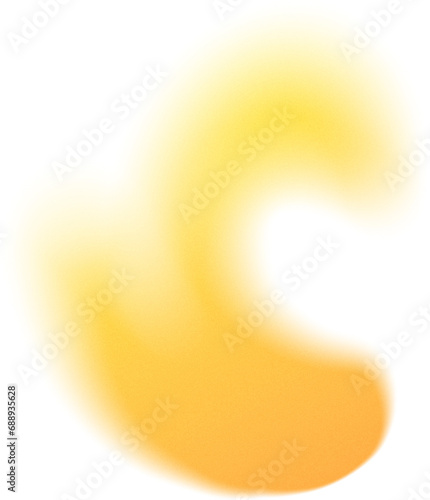 Yellow Blur Gradient Blob Graphic Element

