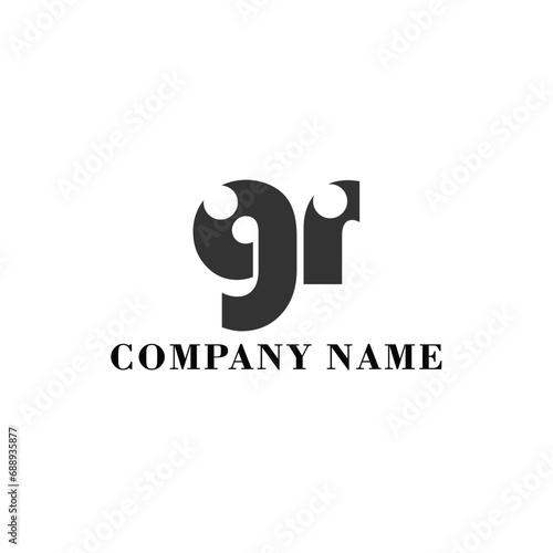 GR Initial logo elegant logotype corporate font idea unity