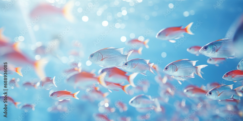 Tropical fish swimming in the sea. Tropical fish swimming in the sea.