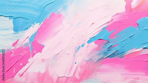 Abstract background of pink and blue acrylic paint. Texture of acrylic paint.