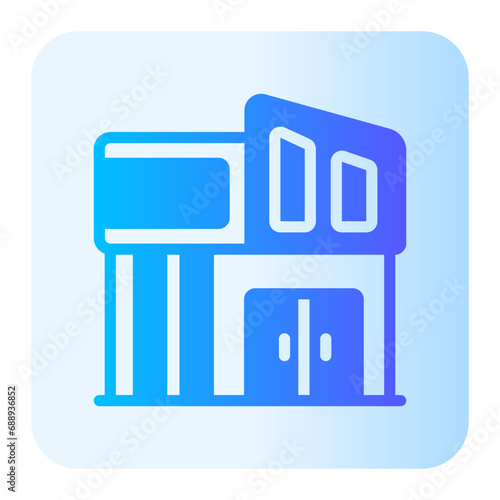 modern house gradient icon