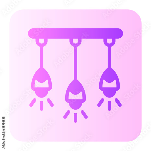 ceiling lamp gradient icon