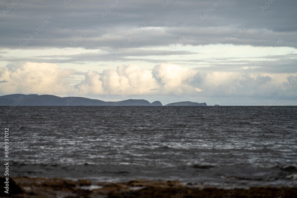 looking across the ocean at bruny island