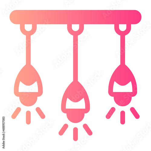 ceiling lamp gradient icon