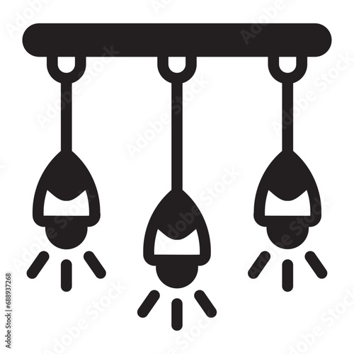 ceiling lamp glyph icon