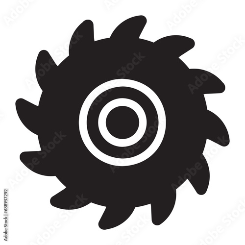 circular saw glyph icon