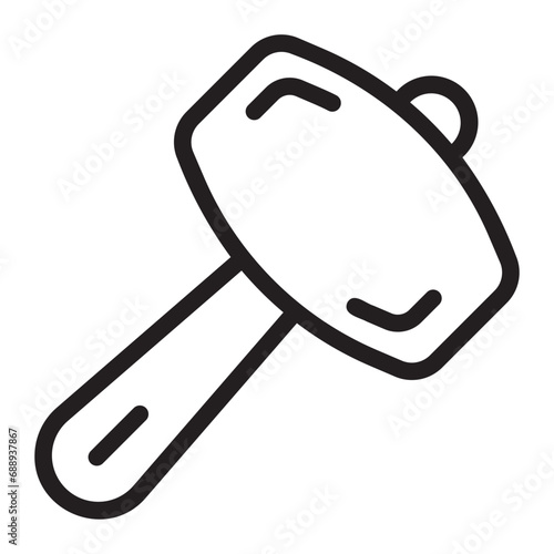 mallet line icon