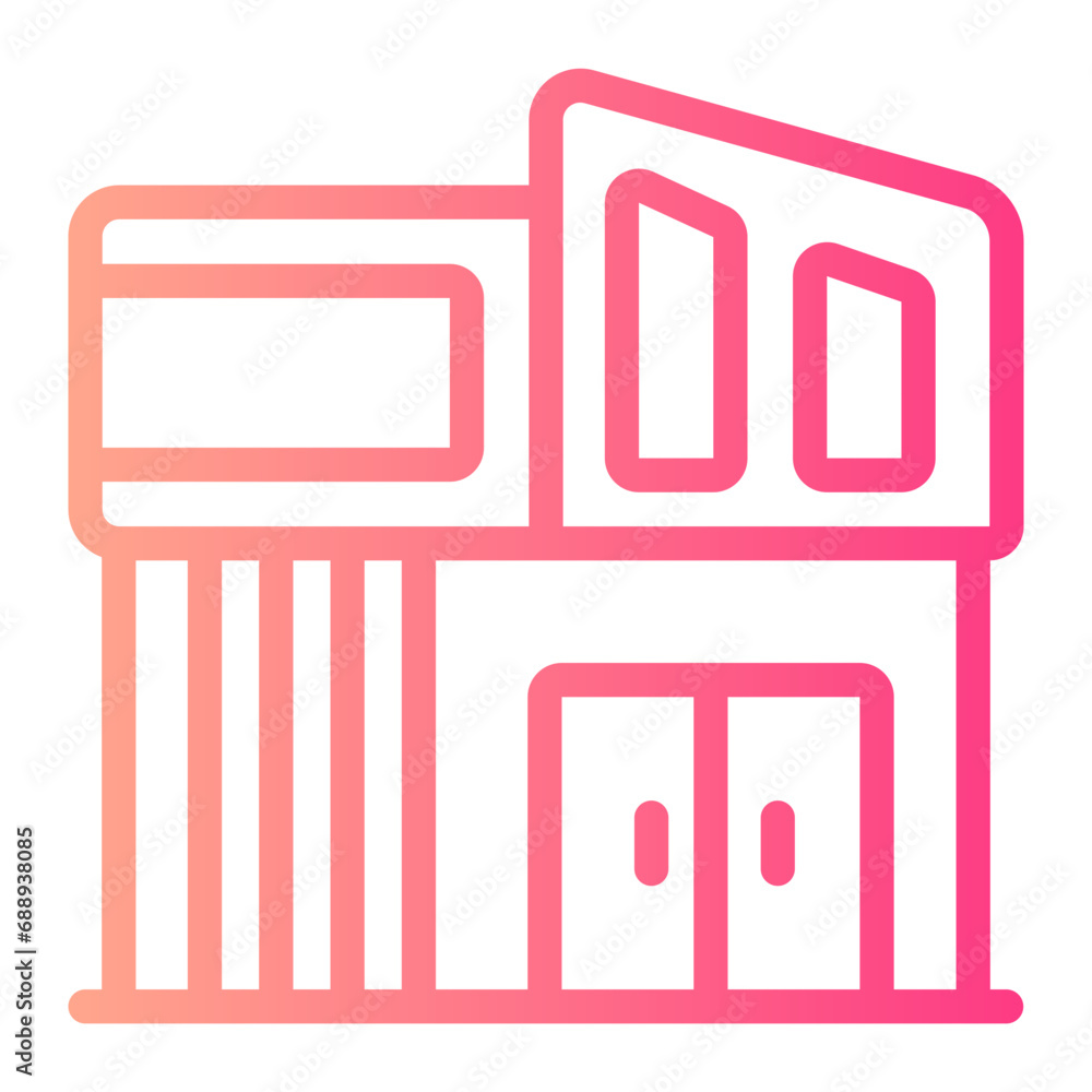 modern house gradient icon modern house gradient icon
