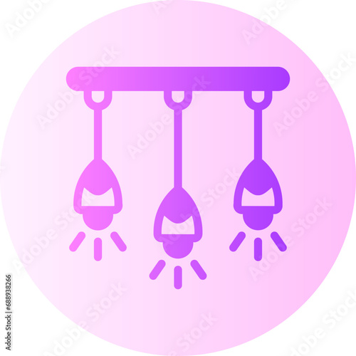 ceiling lamp gradient icon