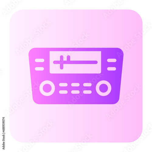 car radio gradient icon