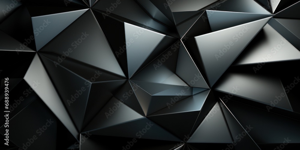 Obraz premium Black abstract geometric background.