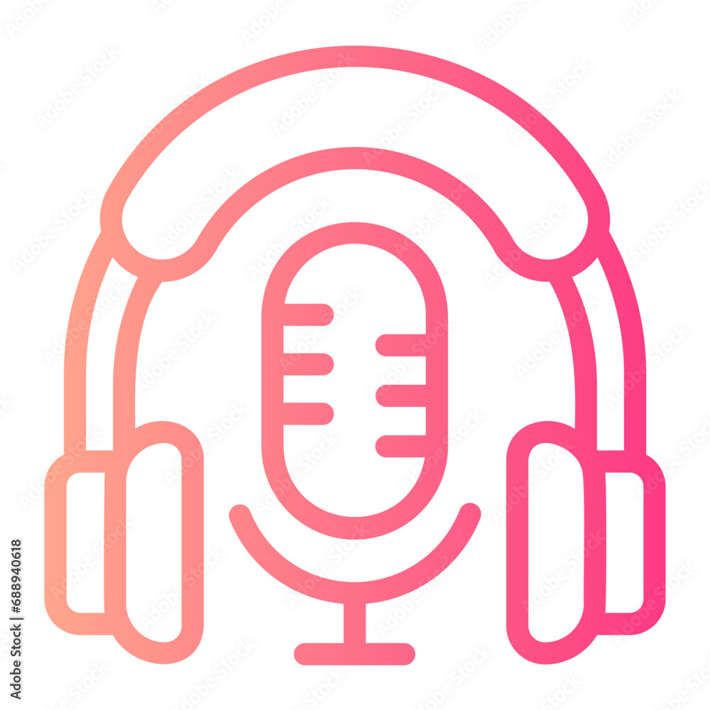 voice recording gradient icon voice recording gradient icon