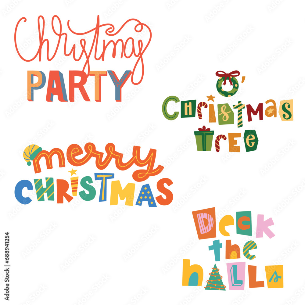 Cute Christmas Element Holiday decor Party Xmas Postcard