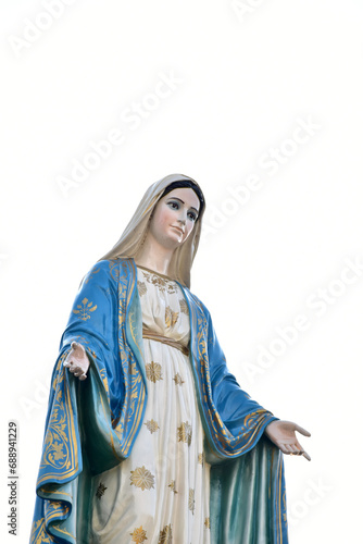 Wallpaper Mural Statue of Our lady of grace virgin Mary isolated on white background and wallpaper at Thailand. Torontodigital.ca