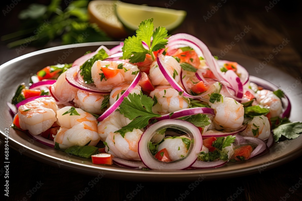 Ceviche food background 