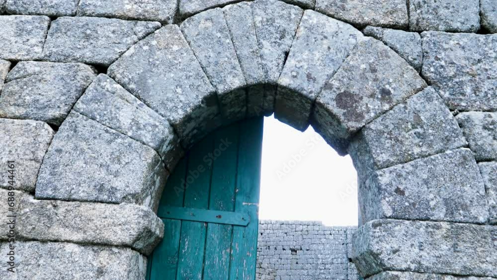 Teal Doorway of Monforte Castle, Chaves, Portugal Teal Doorway of Monforte Castle, Chaves, Portugal
