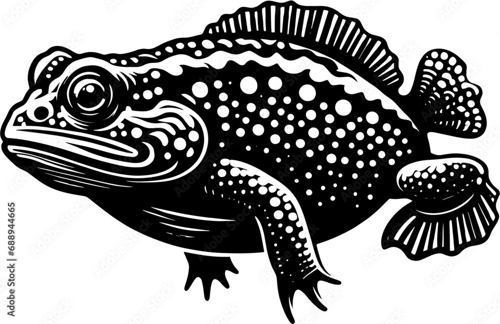 Fototapeta premium Oyster Toadfish icon 8