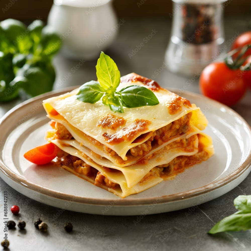 lasagna with spinach and tomato