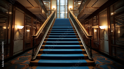 Illuminated Interior Staircase with Modern Design