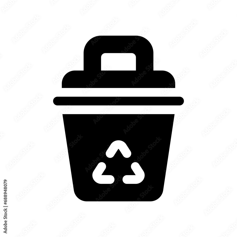 waste bin glyph icon waste bin glyph icon