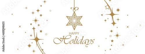 happy holidays text on stars background	