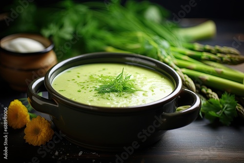 Cream of Asparagus Soup background