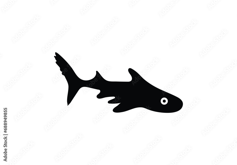 Obraz premium Angelshark minimal style icon illustration design
