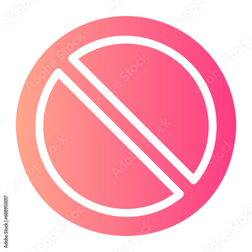 Free Download forbidden Gradient icon - GFXLoad