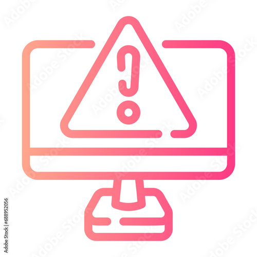 warning Line Gradient Icon